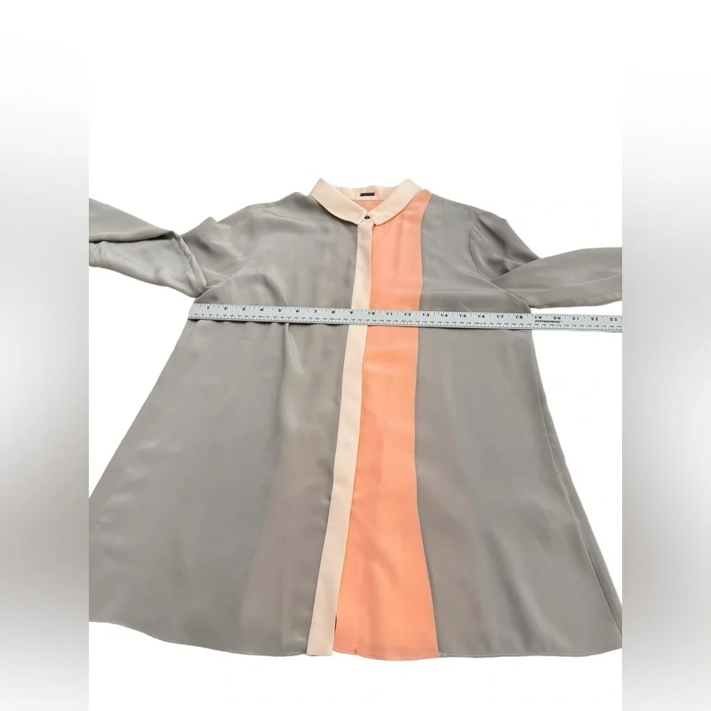 Elie Tahari Silk Colorblock Blouse Size Small